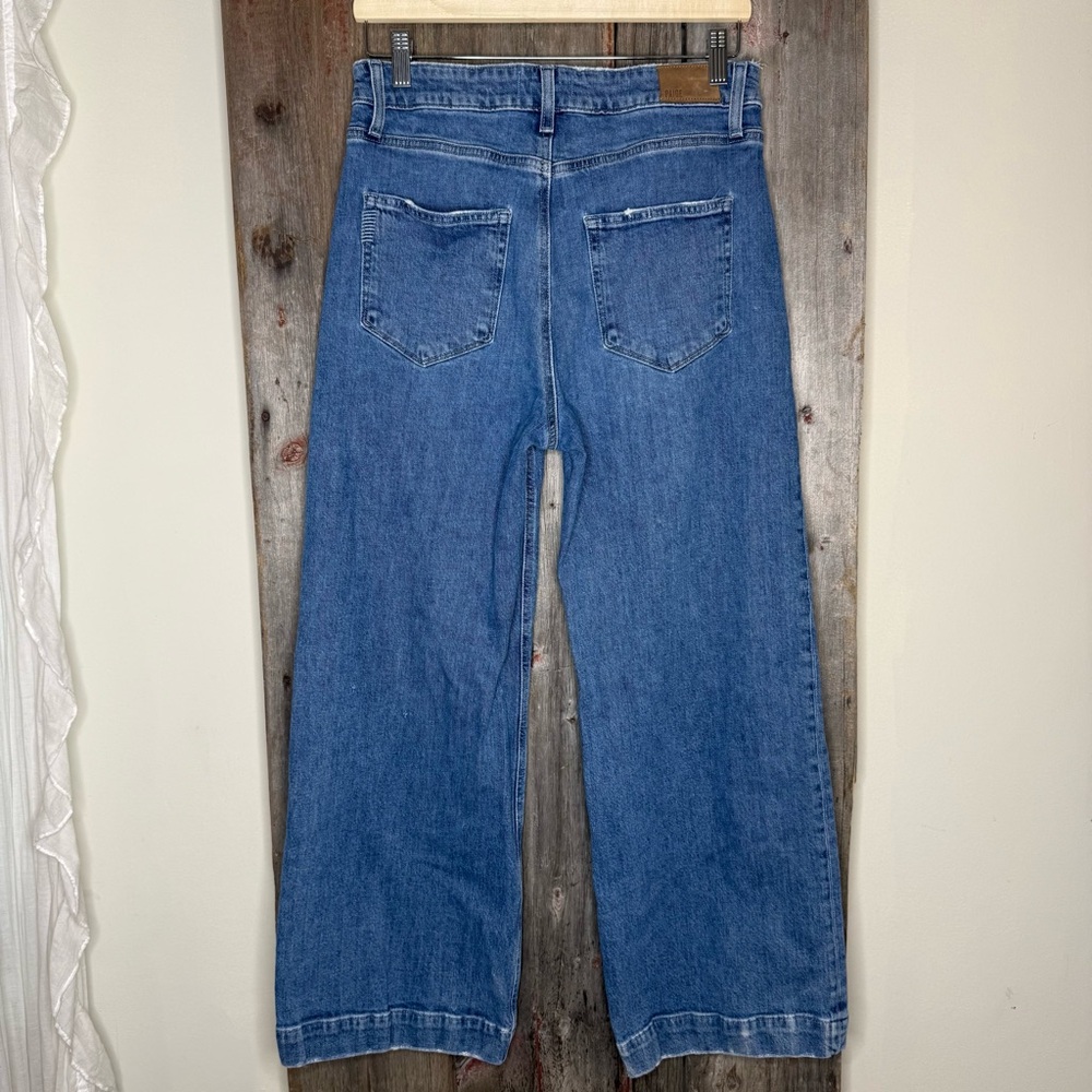Paige Aneesa High Rise Wide Leg Cropped Jeans in Soulful size 29 - Picture 6 of 15